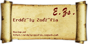 Erdély Zsófia névjegykártya