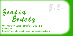 zsofia erdely business card